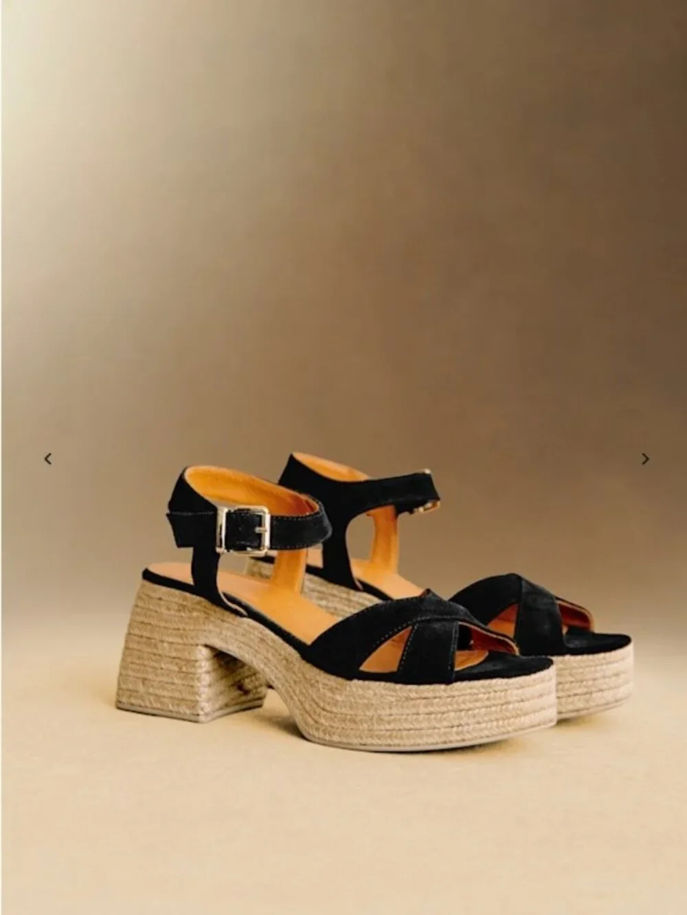 Sezane Manon Espadrilles Black - Size US 8